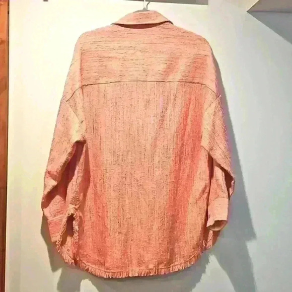 IRO FOUNDA OVERSIZED CORAL SHIRT SHACKET - Picture 4 of 10